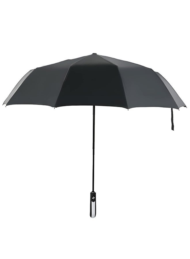 STAR WORK Umbrella for Travel - Auto Open Compact, Lightweight & Folding - Best Windproof Umbrellas for Rain, Sun & Wind UV Protection,Easy Carry for Women and Men. (BLACK) - Image 2